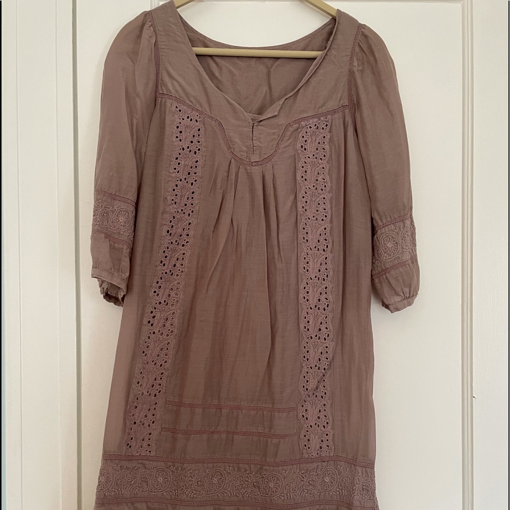 Embodied Lace Cotton Dress
